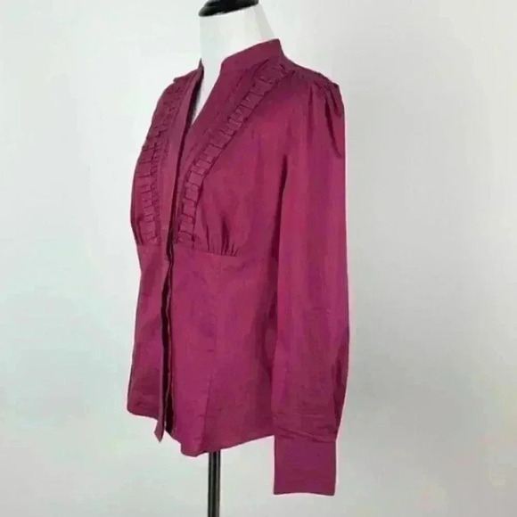 Worthington stretch womens top M button down long - Picture 8 of 9